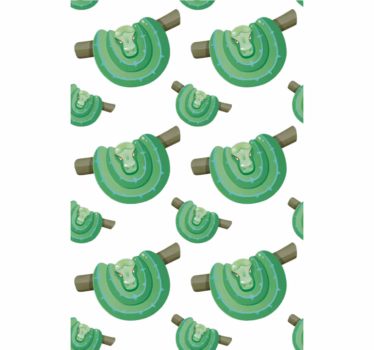 Tenda a rullo animali motivo serpenti verdi - TenStickers