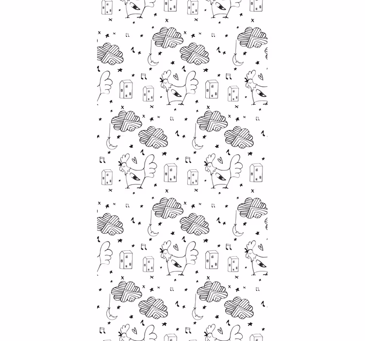 Tenda a rullo modello di pollo - TenStickers
