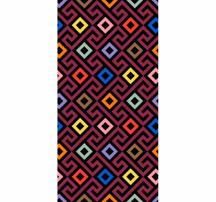 Tenda a rullo originale motivo diamante geometrico - TenStickers