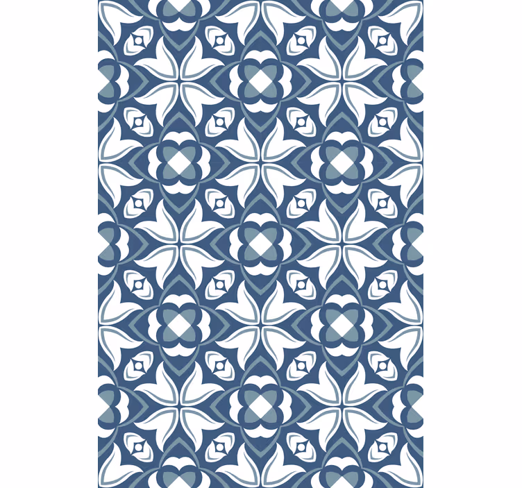 Tenda a rullo moderna forme geometriche eleganti blu - TenStickers