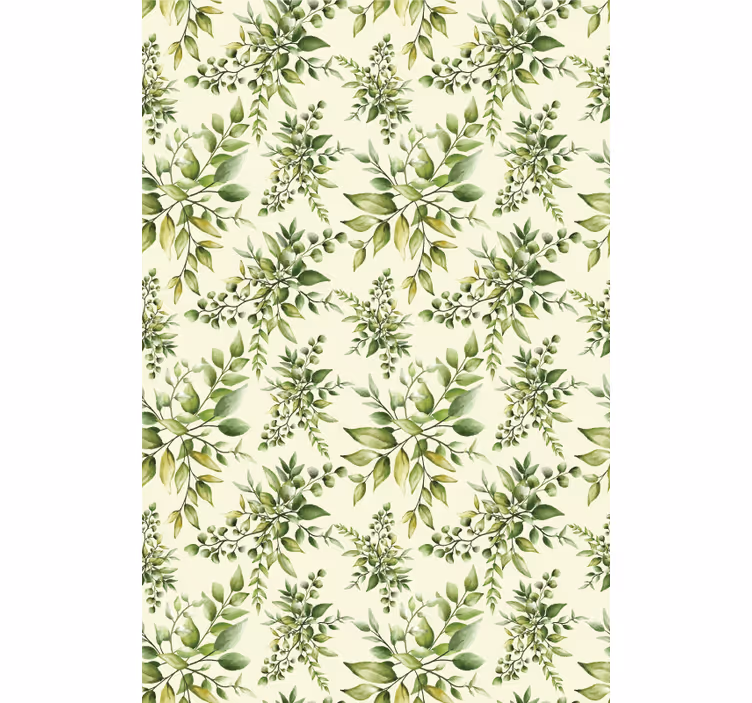 Tenda a rullo fiori e piante motivo verde lussureggiante - TenStickers