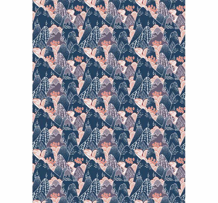 Tenda a rullo stile nordico montagna e fiumi - TenStickers
