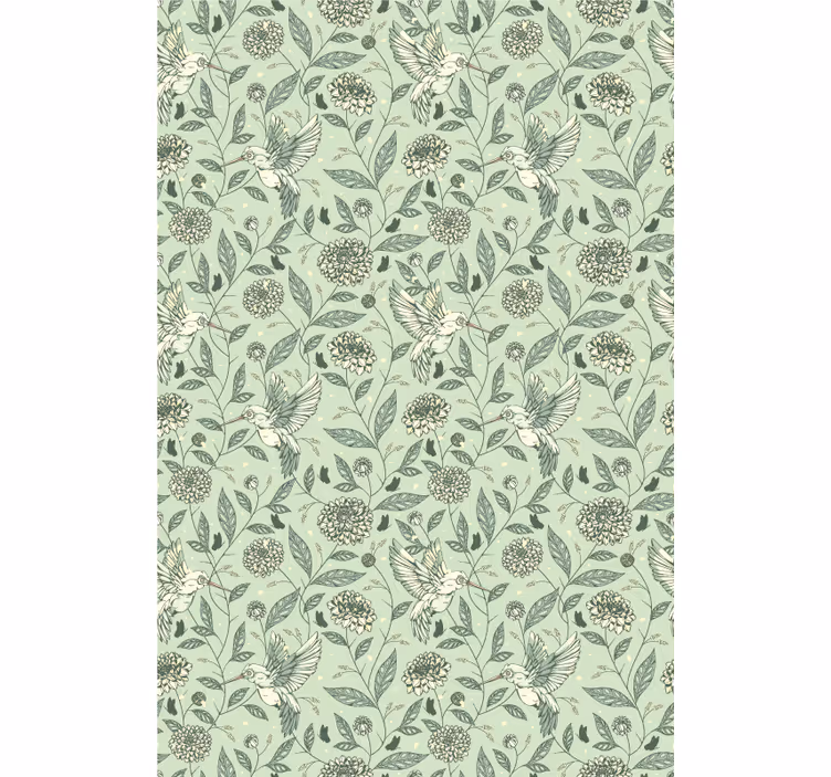 Tenda a rullo fiori e piante affascinante design floreale - TenStickers