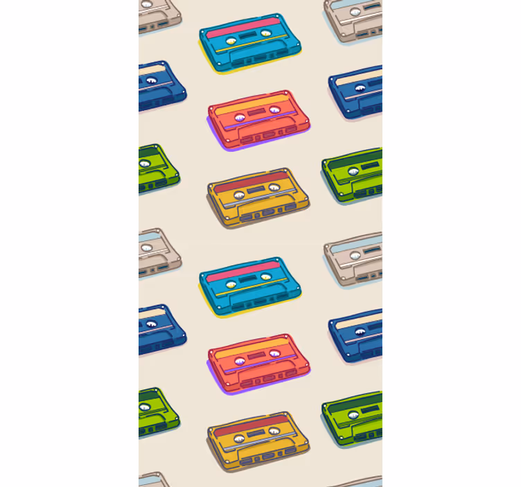 Tenda a rullo gamer cassette colorate - TenStickers