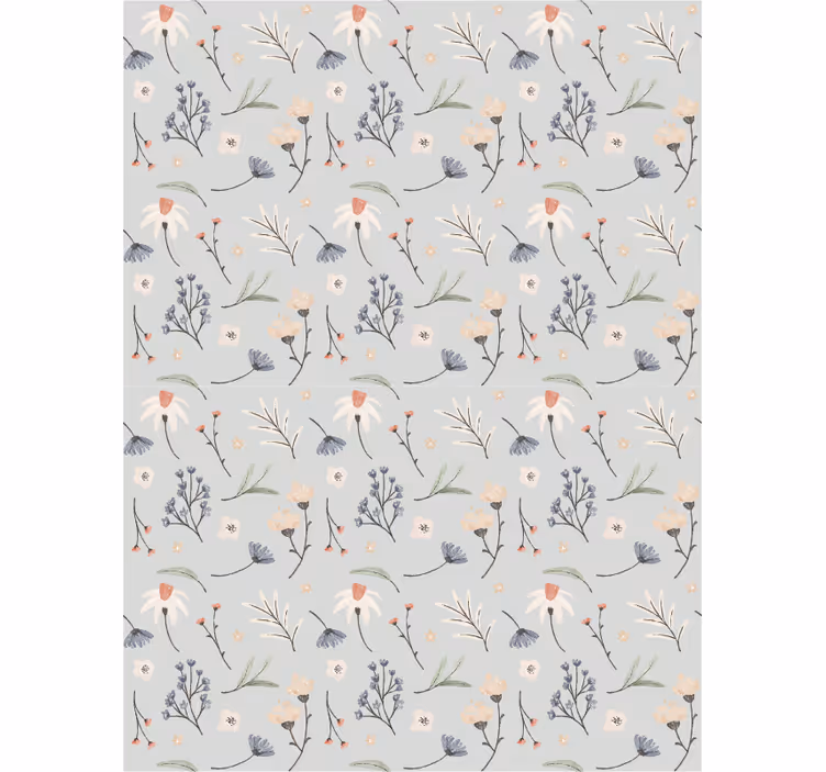 Tenda a rullo fiori elementi delicati - TenStickers