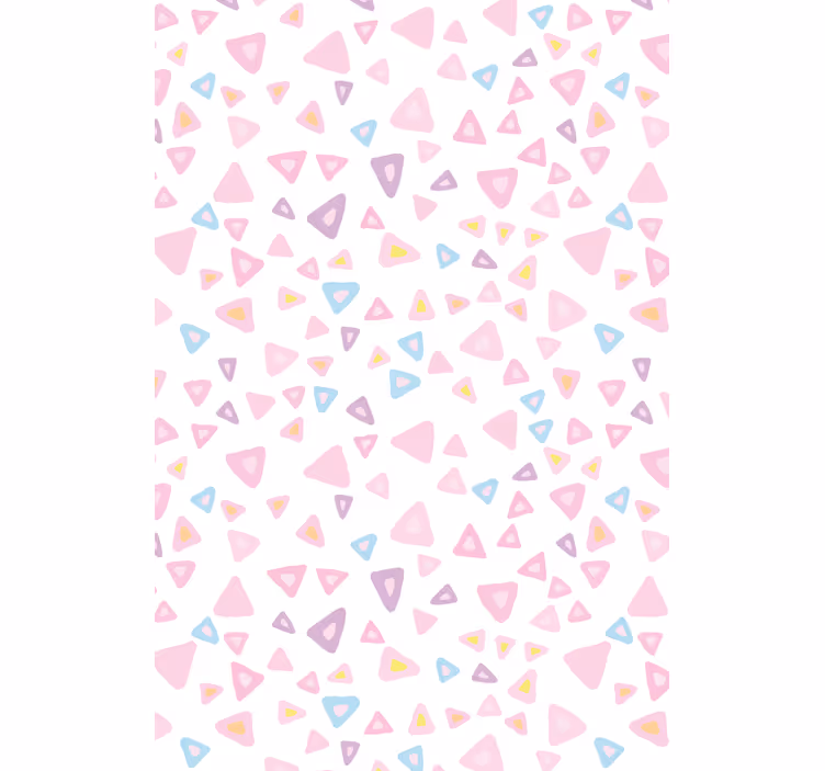 Tenda a rullo cameretta motivi triangolari rosa - TenStickers