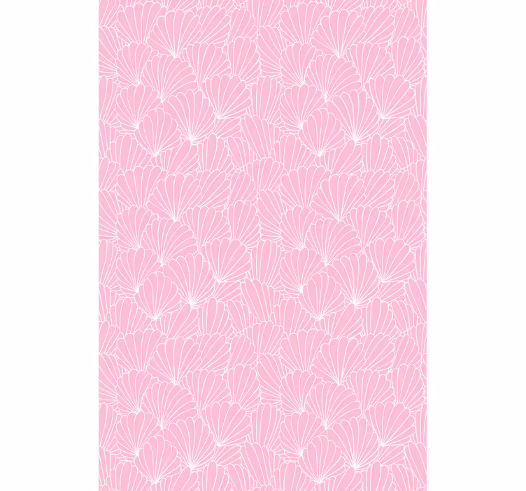 Tenda a rullo animali motivo a conchiglia rosa - TenStickers