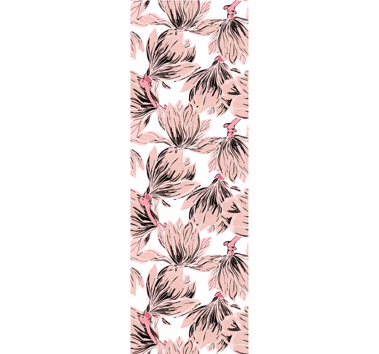 Tenda a rullo fiori e piante disposizione elegante - TenStickers