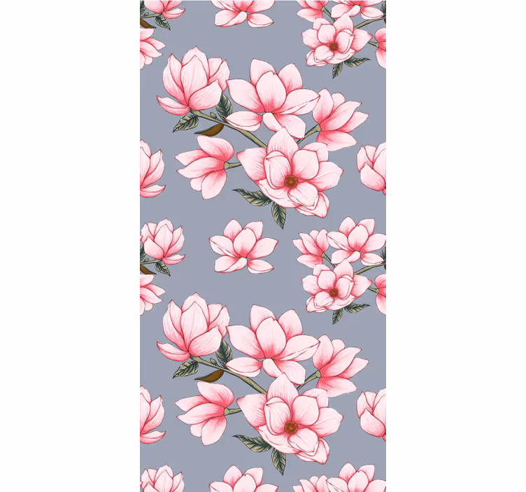 Tenda a rullo fiori e piante modello di fiore di magnolia - TenStickers