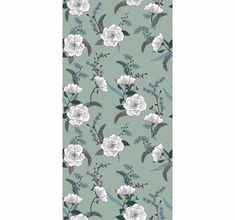 Tenda a rullo fiori e piante motivo floreale magnolia - TenStickers