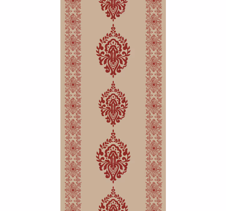 Tenda a rullo elegante motivi floreali rossi - TenStickers