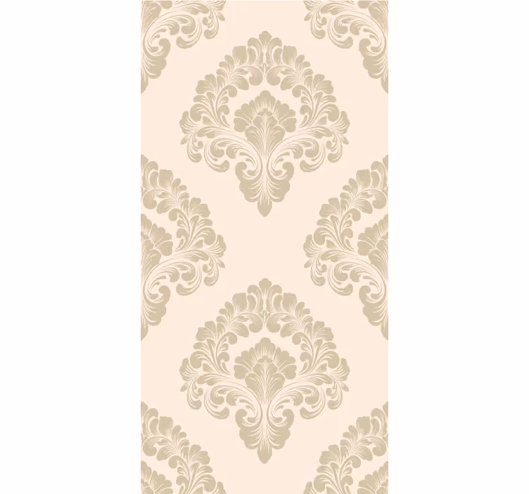 Tenda a rullo elegante motivo damascato beige - TenStickers