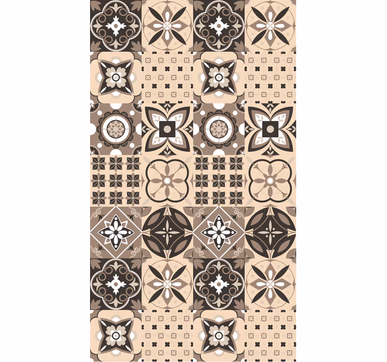 Tende a rullo motivi motivi di piastrelle ornate - TenStickers