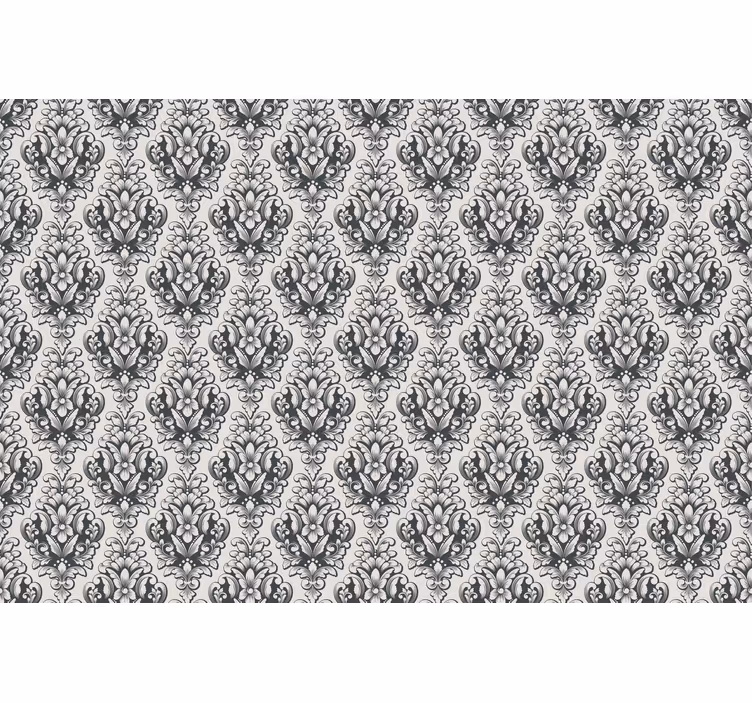 Tenda a rullo classica elegante motivo barocco grigio - TenStickers