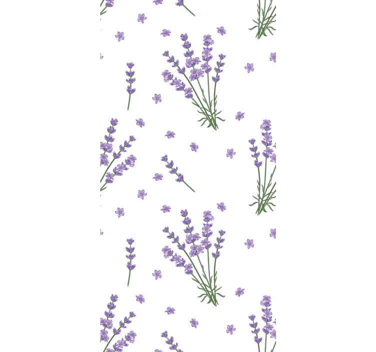 Tenda a rullo fiori e piante lavanda design semplice - TenStickers