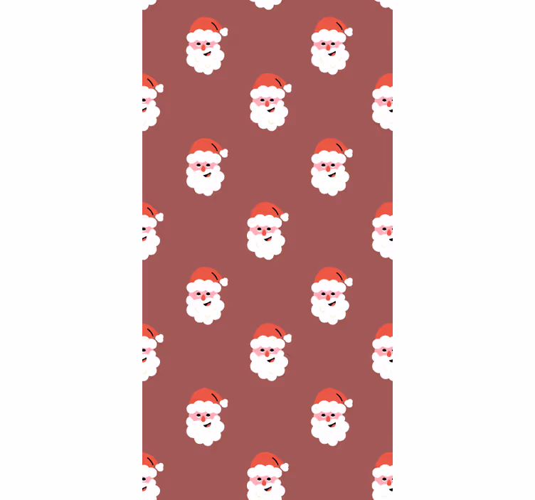 Tenda a rullo serie e film modello di facce di babbo natale - TenStickers