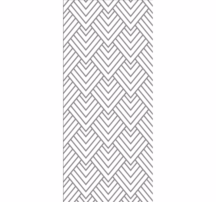 Tenda a rullo bagno disegno a chevron grigio - TenStickers