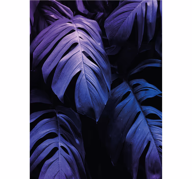 Tenda a rullo fiori e piante fogliame di monstera deliciosa - TenStickers
