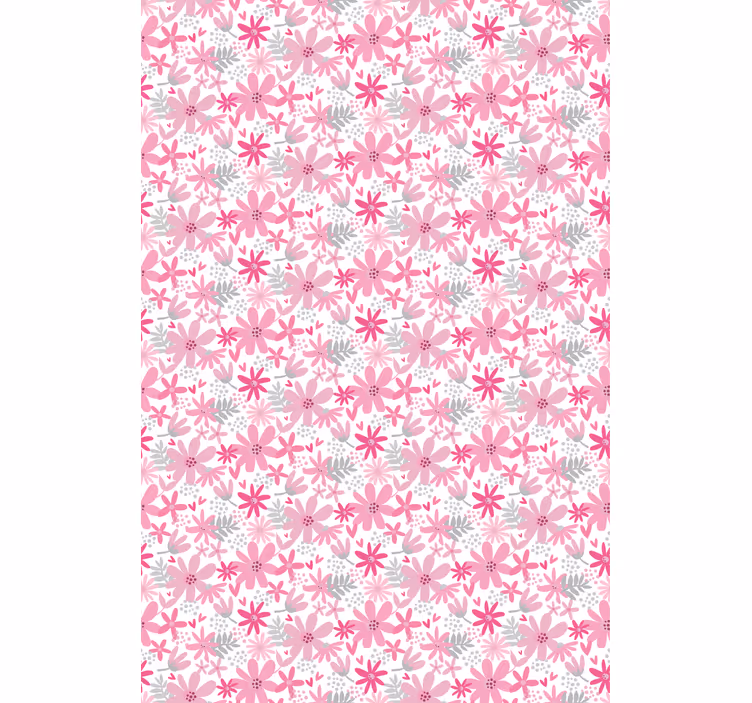 Tenda a rullo cucina motivo a fiori rosa - TenStickers