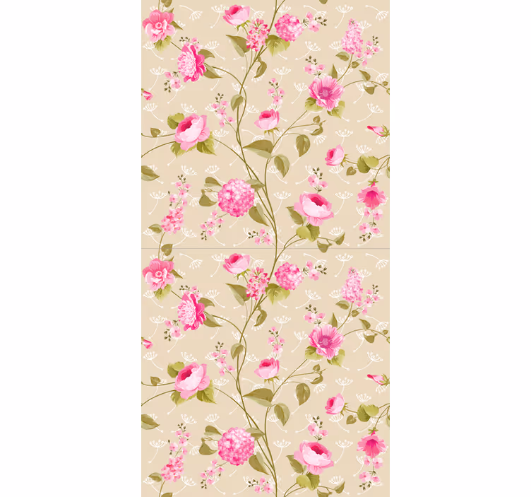 Tenda a rullo floreale Stampa floreale vintage - TenStickers