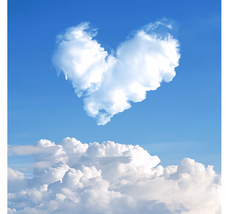 Tenda a rullo romantica nuvola a forma di cuore - TenStickers