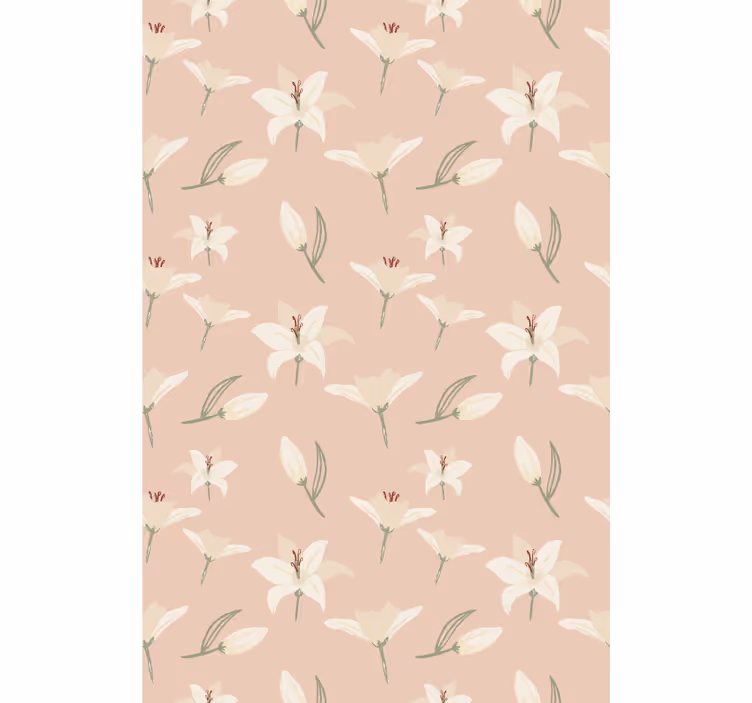 Tenda a rullo fiori e piante motivo floreale delicato - TenStickers