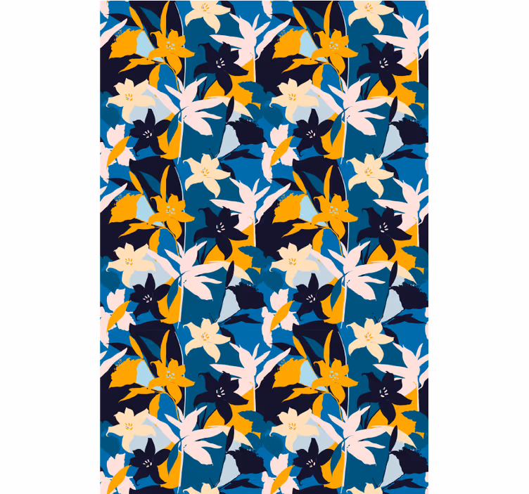 Tenda a rullo fiori e piante vibrante armonia primaverile - TenStickers