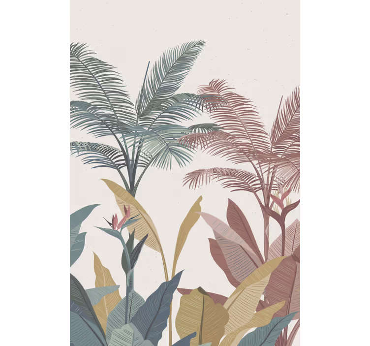 Tenda a rullo alberi Piante tropicali in terracotta - TenStickers