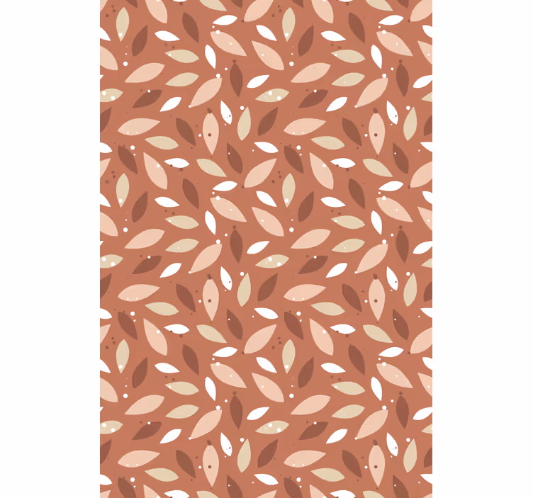 Tenda a rullo fiori e piante motivo marrone foglia - TenStickers