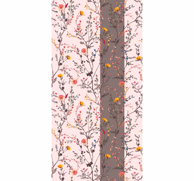 Tenda a rullo fiori e piante elegante motivo di uccello - TenStickers