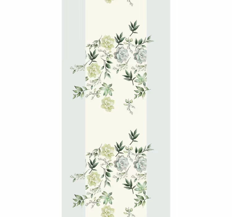 Tenda a rullo elegante motivo floreale verdeggiante - TenStickers
