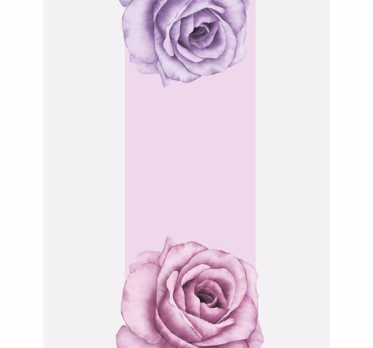 Tenda a rullo fiori e piante accento rosa viola - TenStickers