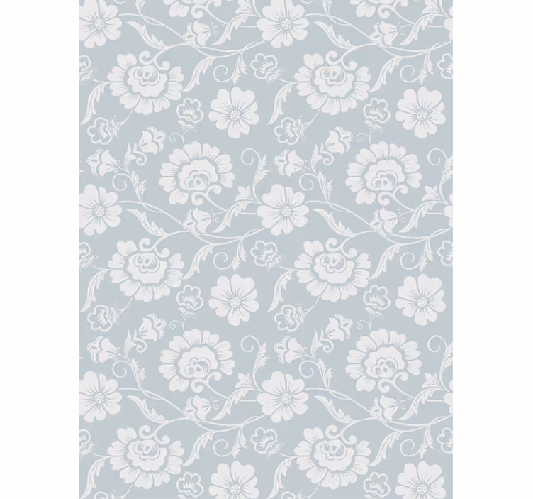 Tenda a rullo fiori sofisticatezza del motivo grigio - TenStickers
