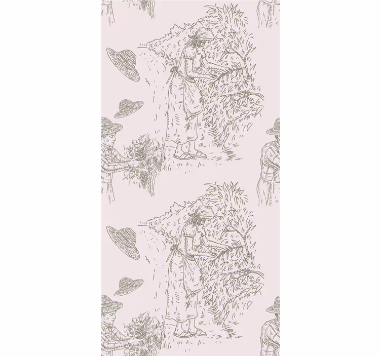 Tenda a rullo elegante scena di vendemmia vintage - TenStickers