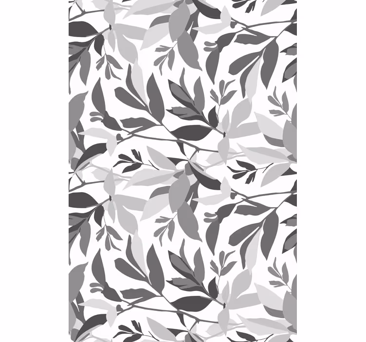 Tenda a rullo fiori e piante motivo foglia elegante - TenStickers