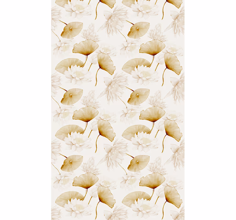 Tenda a rullo fiori e piante ninfee serene - TenStickers