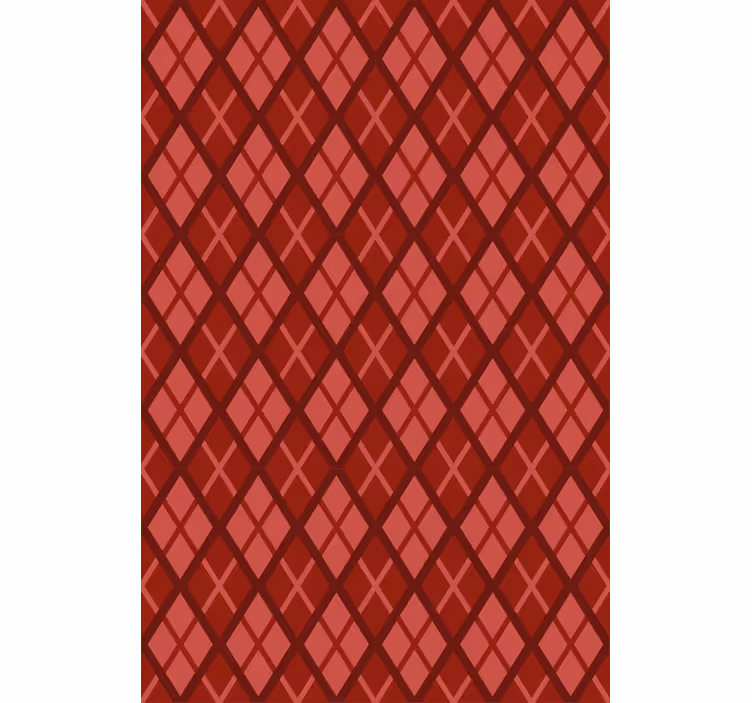 Tenda a rullo rossa motivo a rombi - TenStickers