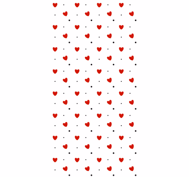 Tenda a rullo romantica delizia del modello del cuore - TenStickers