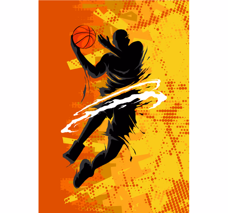 Giocatore di basket più sportivo tenda a rullo - TenStickers