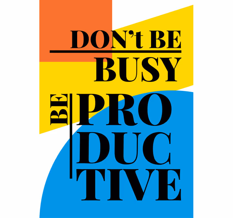 Tenda a rullo con scritta "Be Productive" - TenStickers