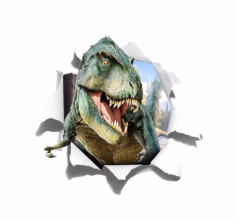 Tenda a rullo con dinosauri t-rex arrabbiato 3d - TenStickers
