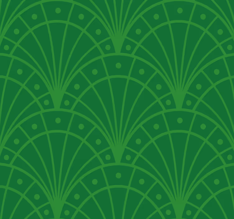 Tenda a rullo colore verde art deco - TenStickers