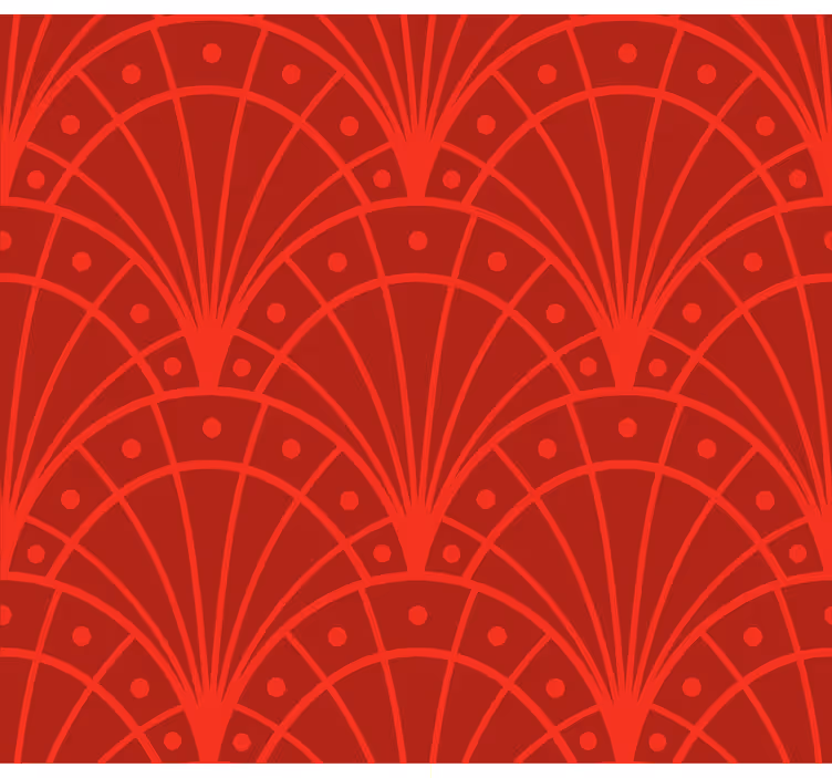 soggiorno tende a rullo elegante art deco rosso - TenStickers