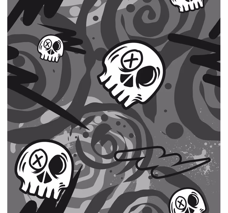 Tenda a rullo per giovani graffiti con teschi - TenStickers