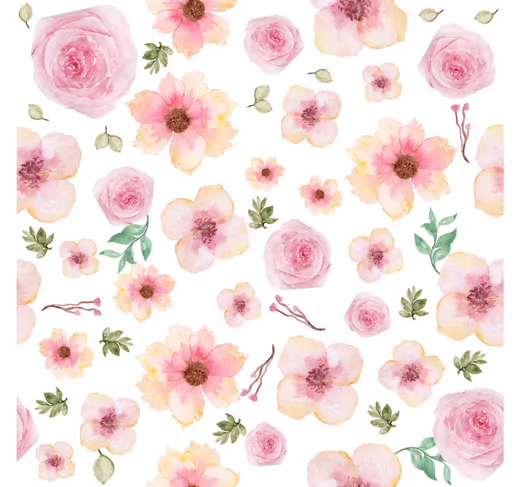 Tenda a rullo fiore motivo fiori mignolo - TenStickers