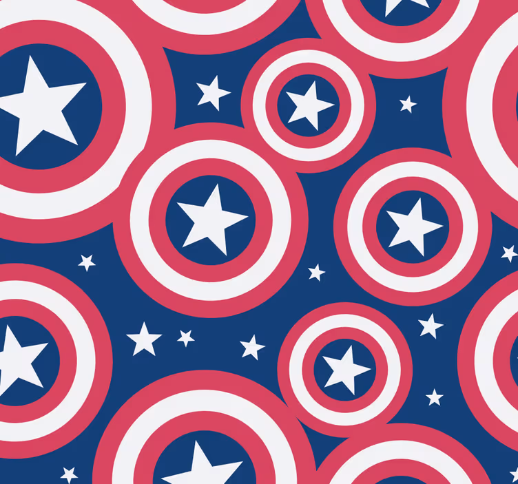 Tende a rullo supereoe scudo arrotondato americano - TenStickers