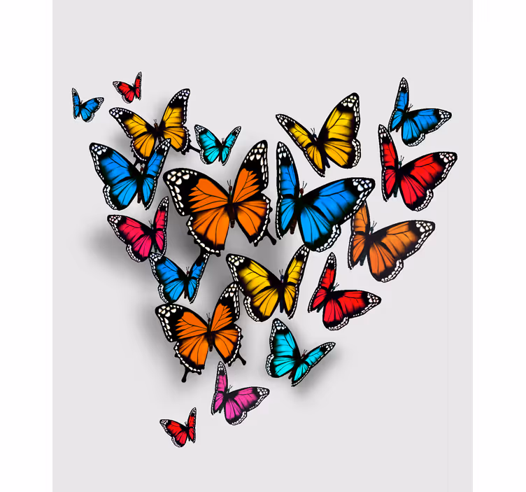 Tende a rullo di farfalle colorato brillante - TenStickers