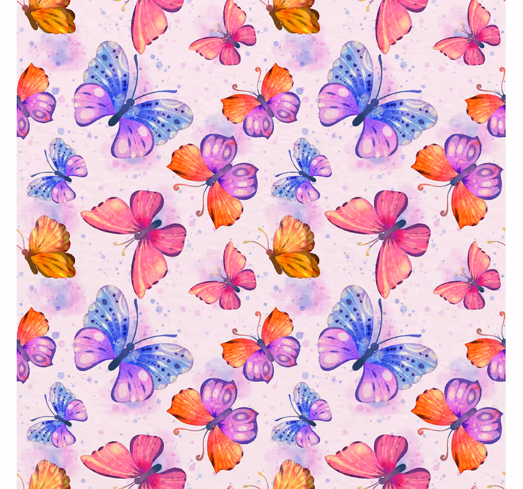 Tende a rullo di farfalle acquerello colorato - TenStickers