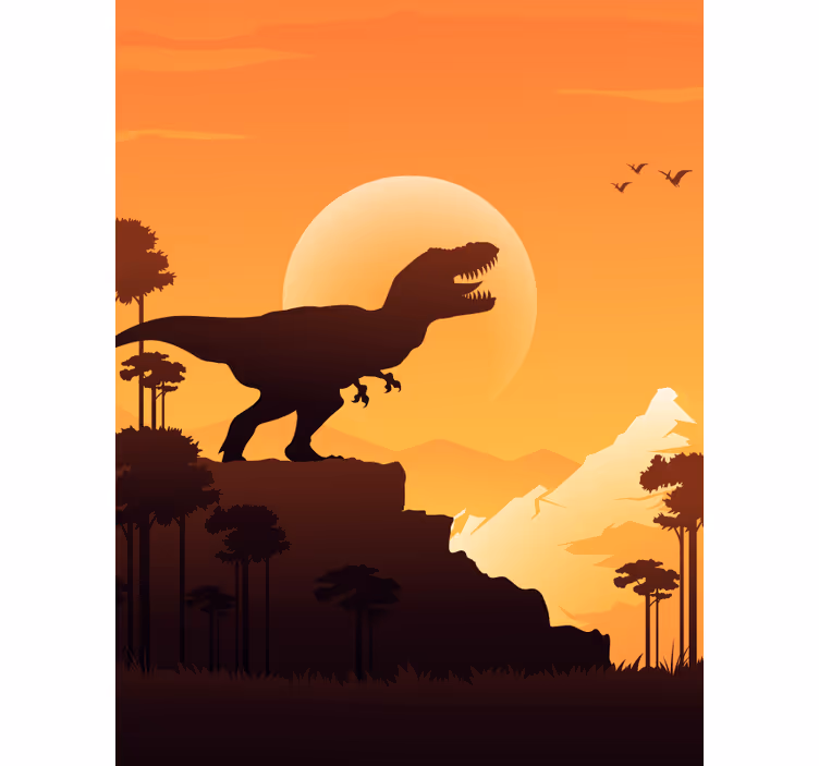 Tenda a rullo con dinosauri sagoma del t-rex - TenStickers
