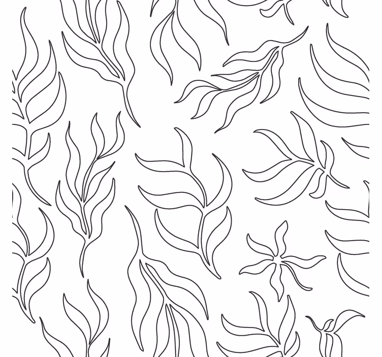 Tende a rullo moderne motivo floreale di sagoma - TenStickers